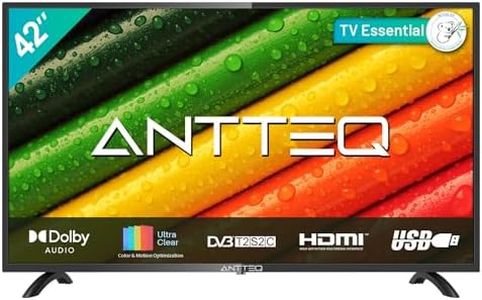 Antteq AB42D1 TV 42 Pulgadas (Televisores 106 cm), Dolby Audio, LED, HDMI, USB, Salida de Audio Digital, Triple sintonizador DVB-C/T2/S2, Ci+, Incluido Modo Hotel
