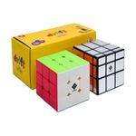 Cubelelo Drift 3x3 Stickerless & Silver Mirror Gift Box | Speed Cube Combo | Shape Shifter Upgraded Mirror Cube | Ideal Gift for Puzzle Lovers | Smooth & Durable Cube for all age Kids | Smooth durable