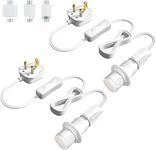 DoRight DIY Bottle Lamp Adaptor UK with Cork Bottle Light Kit, E14 Bottle Lamp Holder White Cable in-Line Switch Mains Powered, Turn Any Whisky, Gin or Wine Bottle into a Custom Table Lamp (2-Pack)