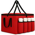 musbus catering bag for doordash uber eats 22x14x14 Insulated Food Delivery Bag with Cup Holders/Drink Carriers Premium XXL, Beverages, Grocery, Pizza, Commercial Quality Hot and Cold hot boxes