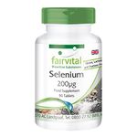 Fairvital | Selenium 200mcg from Selenium Yeast - Bulk Pack for 3 Months - HIGH Dosage - Vegan - 90 Tablets