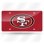 Rico NFL San Francisco 49ers Red Laser Cut Auto Tag