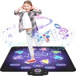 Gleamkid Dance Mat for Kids, LED Light-Up 8-Button Dance Pad with Adjustable Volume, Built-In Music, Bluetooth Function, 8 Modes and 3 Difficulty Levels, for Kids Age 3-12