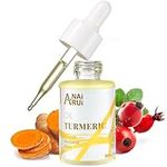 ANAiRUi Turmeric Glow Oil: Anti-Aging Skin Care for Face, Neck, and Eyes - Reduces Freckles, Nourishes, Hydrates, Firms Skin, Diminishes Fine Lines and Wrinkles (30ml)