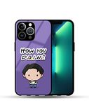 B Mart Friends Series Themed Joey How You Doin Quoted iPhone Back Bumper Cover with Camera & Edge Protection Supports Wireless Charging Glass Slim Light Cases (iPhone 13 Pro Max)