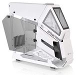 Thermaltake AH T600 Snow Helicopter Styled Open Frame Tempered Glass Swing Door E-ATX Full Tower Case CA-1Q4-00M6WN-00,White