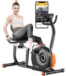 Recumbent Exercise Bike for Home 16 Levels Magnetic Resistance Stationary Bikes for Adults Seniors with Smart APP, LCD Monitor, Heart Rate Handle, Adjustable Seat & Backrest, 400lbs Weight Capacity