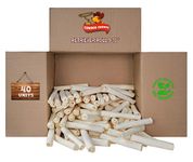 Cowdog Chews Retriever roll 9-10 inch All Natural Rawhide Product (40 Pack)