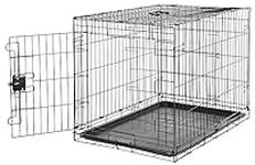 Amazon Basics - Durable, Foldable Metal Wire Dog Crate with Tray, Single Door, 36 x 23 x 25 Inches, Black