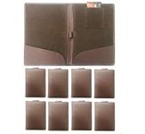 NJ Bill folder for hotel and Restaurant, Check Presenter, Bill folder with Credit Card Slot Receipt Pocket for Hotel and Restaurant (Brown): 08 Pcs.