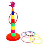 THE VOILA COMPANY Ring Throw Game | Ring Toss Game for Kids | Gifting Toy for Boys and Girls | Activity Toys | Outdoor & Indoor Fun Games | Quoits Hoopla Throw Games | Multicolor, Pack of 1