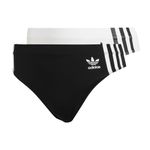 adidas Women's Wide Side Thong Panty Underwear, Black-White, XX-Large Plus