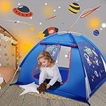 deAO Space Play Tent for Boys Girls Kids, Indoor Outdoor Toddler Tent Kids Tent Space Castle Playhouse, Pop Up Play Tents for Christmas Birthday Gifts for Boys Girls Toddlers