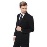 P&L Men's Premium Classic Fit Suit Separates Blazer Jacket Black