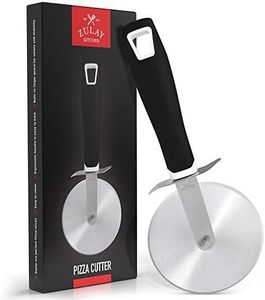 Zulay Pizza Cutter Wheel with Comfortable Grip - Super Sharp Stainless Steel Pizza Wheel - Premium Pizza Slicer - Large Wheel Handles Large or Small Pizza with Ease