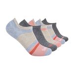 Timberland womens 5-pack No Show Liner Socks, Chambray Multi Stripe, One Size