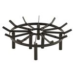 20in Fire Grate Log Grate, Round Spider Wagon Wheel Firewood Grates, Heavy Duty Fire Pit Grate for Outdoor Campfire, Hearth Wood Stove and Outdoor Camping Fire Pit Black