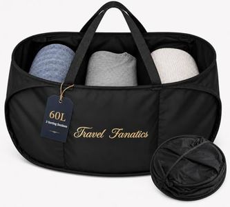 Travel Fanatics Collapsible Laundry Basket with Upgraded 420D Nylon - Foldable Laundry Basket Organizer with 3 Interchangeable Sections