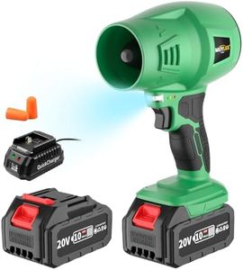 Muylux Electric Cordless Leaf Blower Handheld Leaf Blower 1 X 4.0Ah Battery and Charger Included, Lightweight Leaf Blowers for Patio Cleaning, Lawn Care, Blowing Leaves and Dust, Green