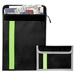 Belle Vous Fireproof Document Bags (2 Pack) - Waterproof & Fireproof Safe Organizer Pouch for A5 & A4 Documents, Jewelry, Money, Cash, Passport & Files - Silicone Coated with Zipper Closure