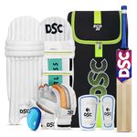 DSC 231506812 Economy Kashmir Willow Cricket Kit | Left Hand | Kit for Men | Size 4 | Multicolor