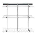 Rubbermaid Fasttrack Rail Storage 48"x12" 3-Shelf Kit, 350 lbs. Per Shelf, for Home/Garage/Shed/Workshop Organization