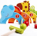 NEW WOODEN CROQUET ANIMAL GOLF KIDS FUN GARDEN BALL GAME FAMILY INDOOR OUTDOOR