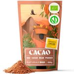 NaturaleBio Organic Cacao Powder 200g. Unsweetened, Natural and Pure. Produced from Raw Cacao Beans of the Theobroma Plant. Source of Magnesium, Manganese and Phosphorus. Tested for Heavy Metals