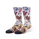 Venture - Tattoo Shop Socks, Comfortable Casual Crew Crew Socks, Ribbed Colorful Socks with Reinforced Heel and Toe, Sole & Arch Supported Walking Socks, Size S/M