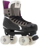 Rio Roller Flow Hockey Skates, Black UK 7A / EU 40.5, Perfect for Cruising or Jamming, Created with Recycled Materials and Featuring Smooth Flow Wheels, TPR Stoppers and Jam Plugs Included