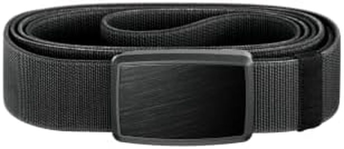 Groove Life Groove Golf Belt Low Profile Midnight/Black - Men's Stretch Nylon Belt with Magnetic Aluminum Buckle, Lifetime Coverage - Large (37-40")