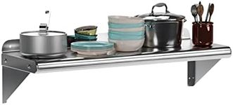 KYBOLT 12" x 24"Commercial Stainless Steel Wall Mounted Shelf for Hanging Pots and Pans - Ideal for Storage in Restaurants, Kitchens, Homes, and Hotels