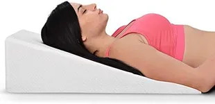 Bed Wedge Pillow With Memory Foam Top 7.5in - Ideal For Comfortable, Restful Sleeping - Wedge Pillow Neck & Back Pain Relief, Acid Reflux, Snoring, Heartburn, Allergies - Versatile & Washable Cover