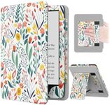 MoKo Case for 6.8" Kindle Paperwhite (11th Generation-2021) and Kindle Paperwhite Signature Edition, Slim PU Shell Cover Case with Auto-Wake/Sleep for Kindle Paperwhite 2021, Flowers