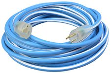 Southwire 1638SW0061 12/3 50' SJEOW Supreme Extension Cord, Blue/White