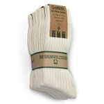 GoWith Natural Pure Cotton Socks for men and women, 5 pairs pack, soft top, seamless toe, hypoallergenic, undyed and prewashed, organic UK size 3-5, 6-8, 8.5-9.5 and 10-11