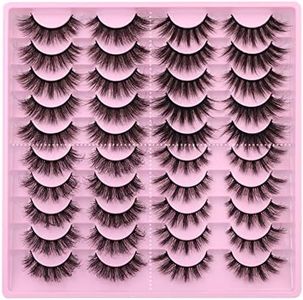 Natural False Eyelashes Wispy Fluffy Cat Eye Lashes Pack 20 Pairs 4 Styles Faux Mink Fake Eyelash Extensions Curly Lash Strips