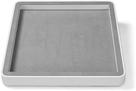 Oirlv Microfiber Jewelry Tray Showcase Display Base Empty Plate Luxury Multi-Compartment Jewelry Organizer