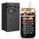 Best Friend Birthday Gifts for Women, Happy Birthday Cup Gifts for Friends Female Unique Friendship Presents for Woman Men Besties Male BFF Coworker Soul Sisters Womens Her Him