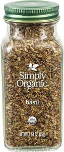 Simply Organic Pure Egyptian Basil Leaf, 0.54 Ounce Bottle, Cut and Sifted, Herbaceous and Aromatic, Popular on Pizza, Kosher