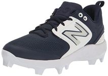 New Balance Men's Fresh Foam 3000 V6 Molded Baseball Shoe, Navy/White, 10.5