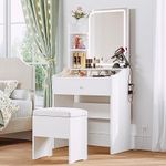 LIKIMIO Small Makeup Vanity Desk wi