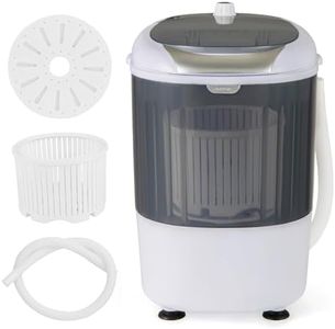 HOMFME Mini Single Tub Washing Machine, 2 in 1 Portable Washer Spin Dryer with Timing Function, Compact Wash Machines for Dorm Apartment Traveling Camping (Gray)