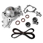 Engine Timing Belt Kit with Water Pump | Compatible with 2001-2010 Toyota Highlander Camry Sienna Solara & Lexus ES300 RX330 RX400h 3.0L 1MZFE/3.3L 3MZFE V6 DOHC 24V | Replaces# TKT-026