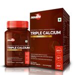 Neulife Triple Calcium with K2-7 & D3 – Multi-Source Calcium Citrate Malate (CCM) Formula with Zinc, Phosphorus & Magnesium – Bone Health Support – 120 Tablets