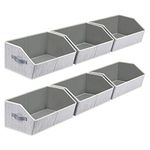 DIMJ Closet Organizers Bins Storage Cubes - 6 Pack Storage Baskets for Shelves Foldable Fabric Storage Cube Storage Bin with Handles Closet Organizer and Storage for Clothes(Ant Grey)