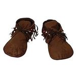 Mens Brown Indian Moccasins (1 Pair) - Comfortable & Stylish Design, Perfect for Festival, Hippy Parties, Themed Events, & Everyday Footwear