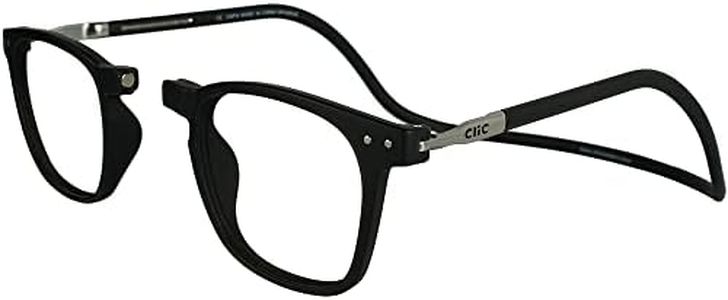 CliC Magnetic Reading Glasses, Manhattan, Matte Black, Diopter 2.00