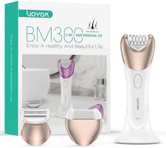 VOYOR Epilator for Women, 3 in 1 Epilator Hair Removal for Women, Epilators Hair Remover for Leg Arm with 30 Tweezers, Rechargeable & Cordless Electric Lady Shaver & Trimmer BM300 (Champagne Gold)