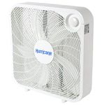 Hurricane Classic 20" Floor Box Fan – Compact and Portable, Powerful and Quiet 3-Speed Cooling for Home, Greenhouse, Office, Gym, Garage, and Workshop